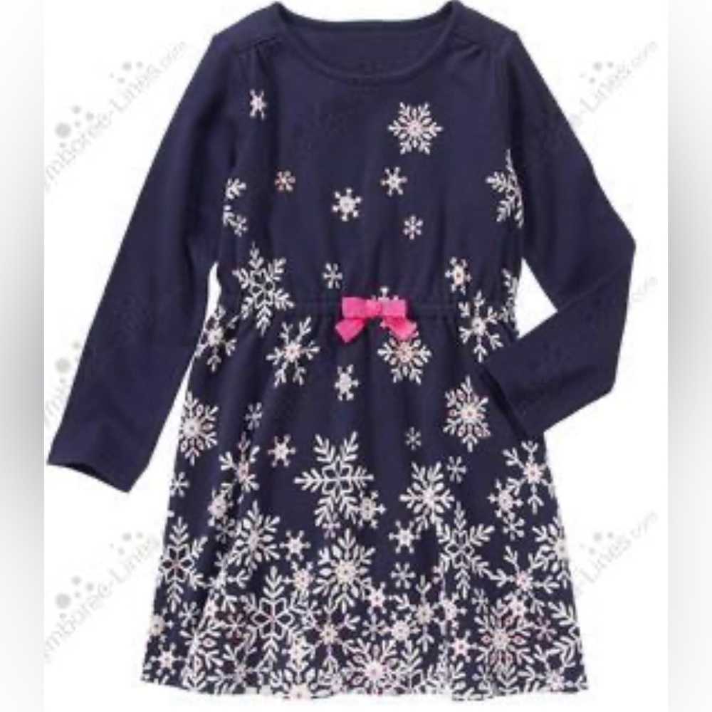 Gymboree 100% cotton snowflake dress